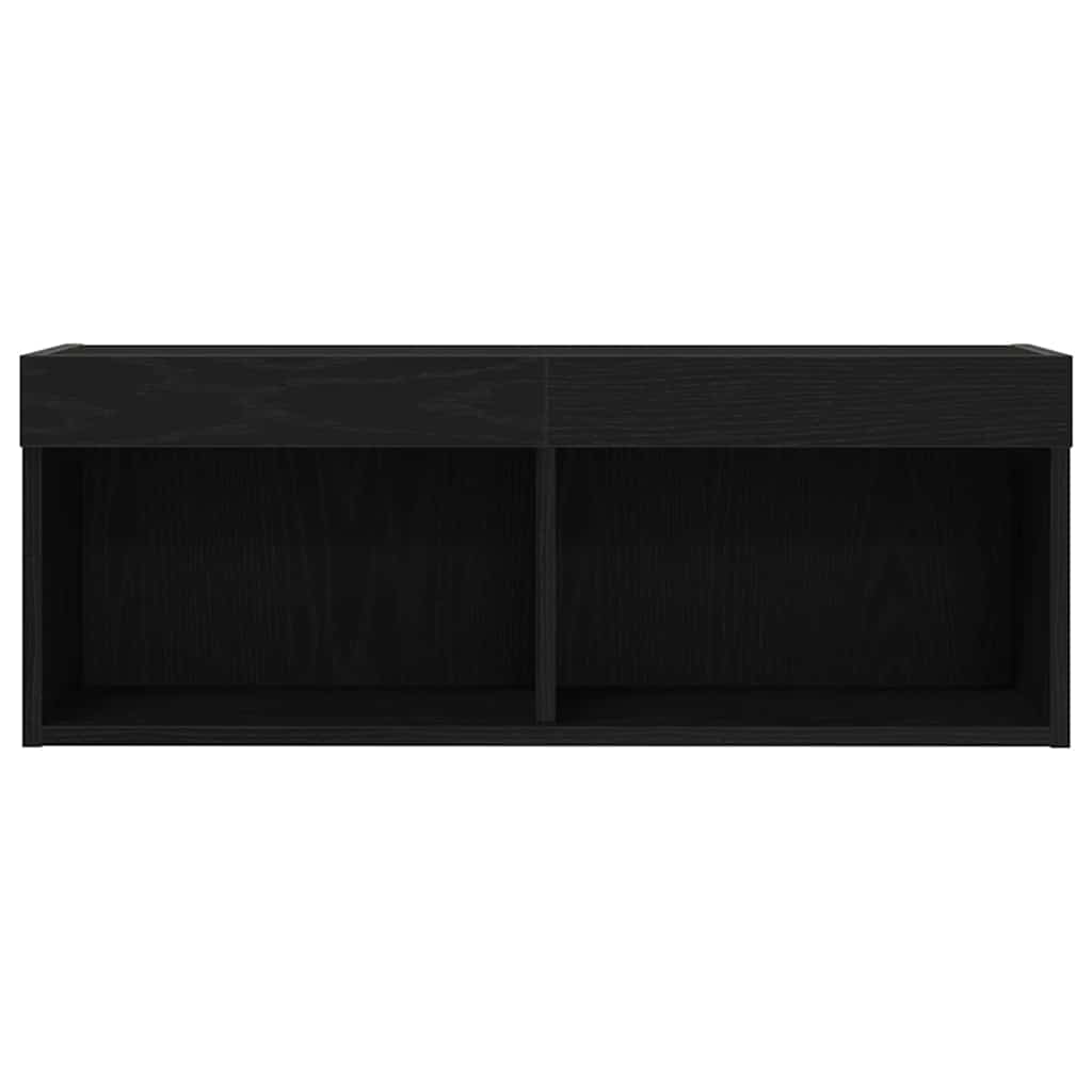 TV-skab Vægmonteret Sort eg 80 x 30 x 30 cm Konstrueret træ