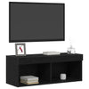 TV-skab Vægmonteret Sort eg 80 x 30 x 30 cm Konstrueret træ