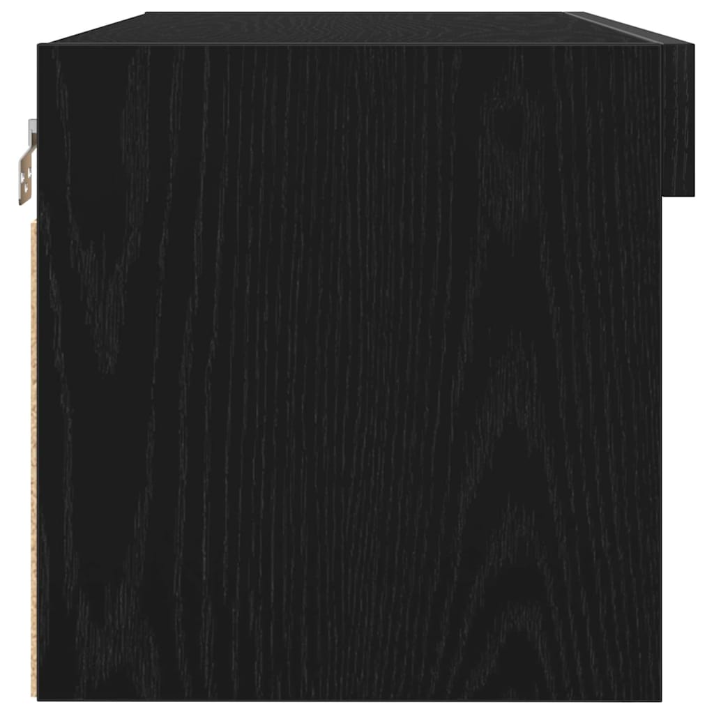 TV-skab Vægmonteret Sort eg 80 x 30 x 30 cm Konstrueret træ