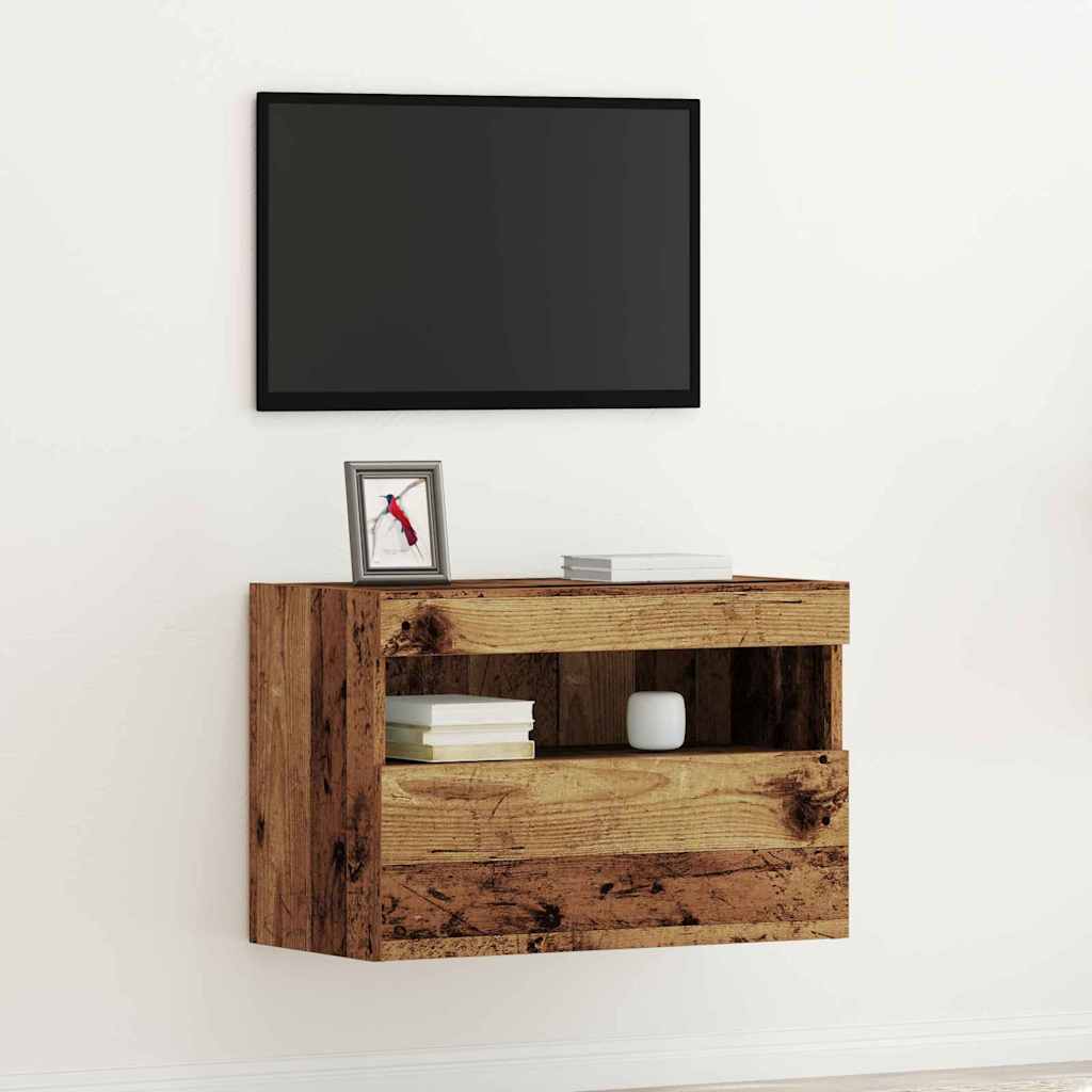 TV vægskab Gammelt træ 60 x 30 x 40 cm Konstrueret træ