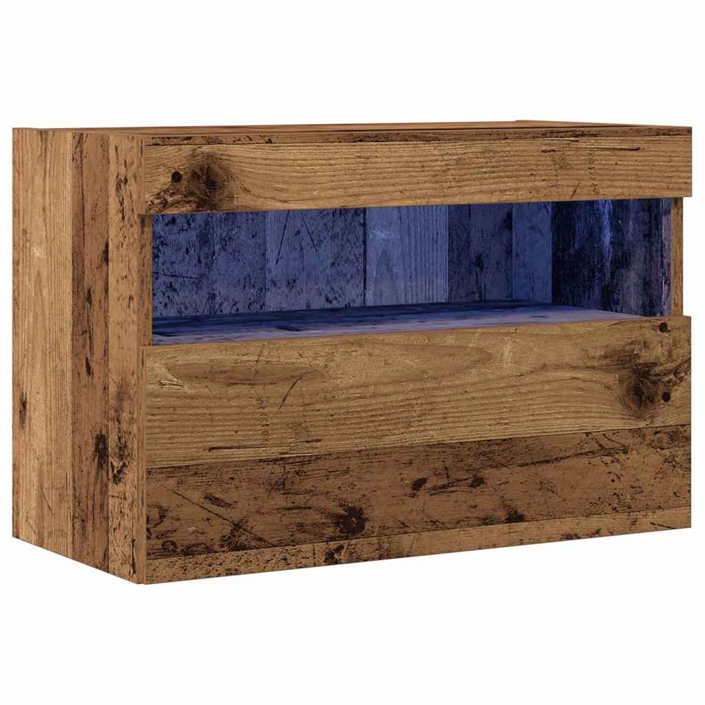 TV vægskab Gammelt træ 60 x 30 x 40 cm Konstrueret træ