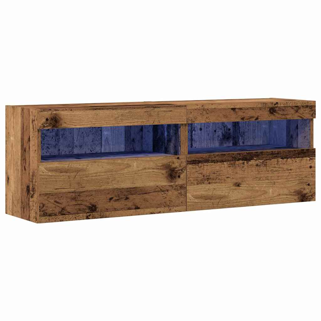 TV vægskab Gammelt træ 60 x 30 x 40 cm Konstrueret træ