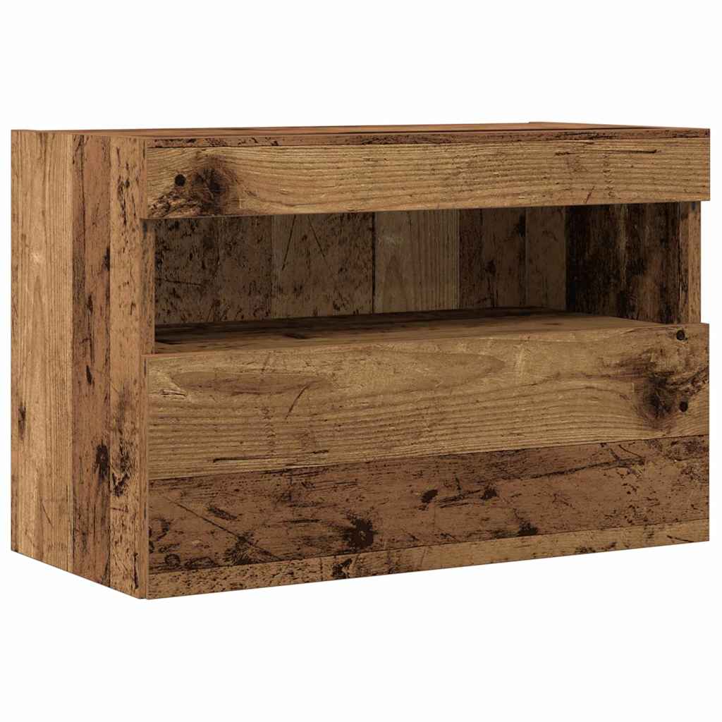 TV vægskab Gammelt træ 60 x 30 x 40 cm Konstrueret træ
