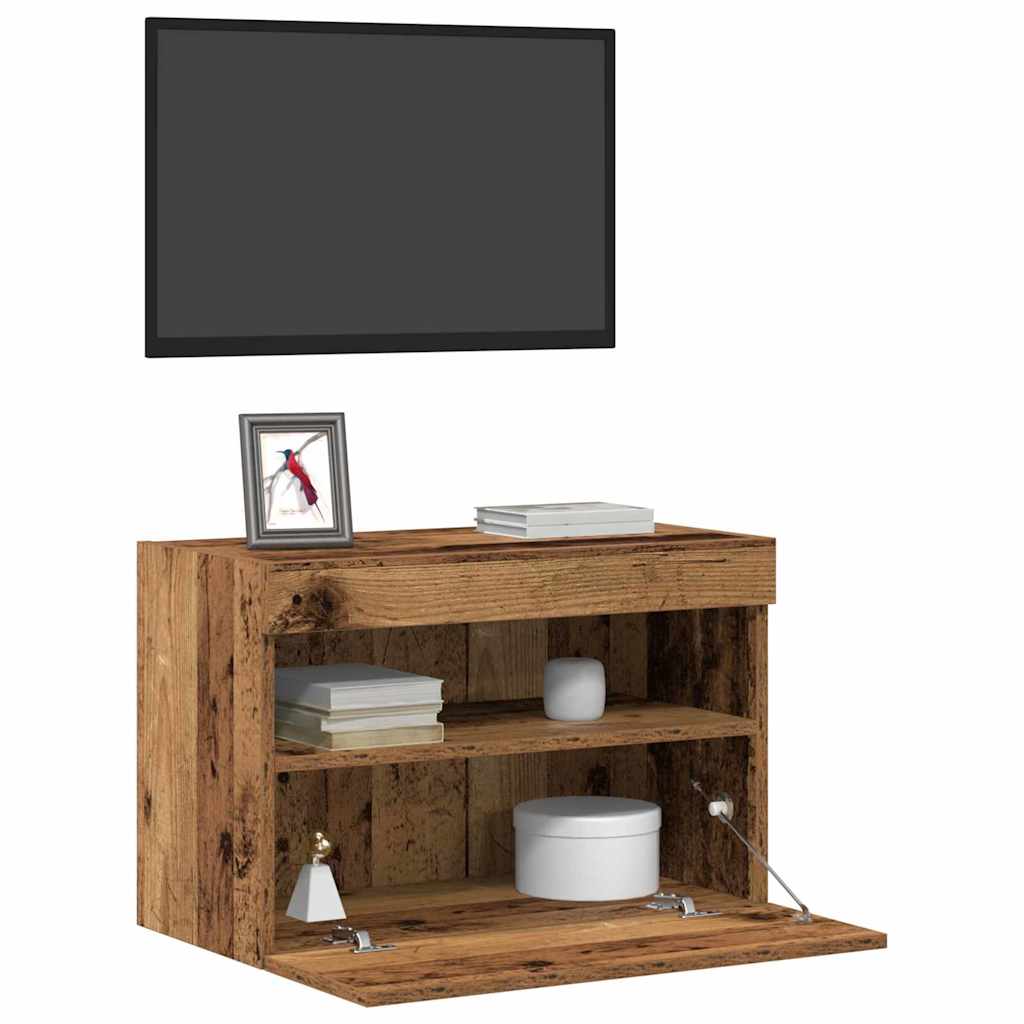 TV vægskab Gammelt træ 60 x 30 x 40 cm Konstrueret træ