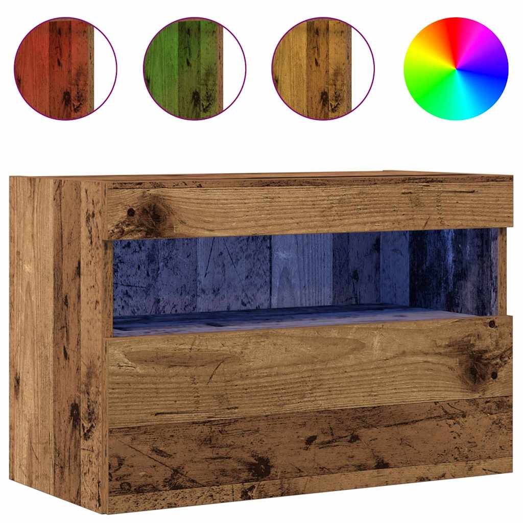 TV vægskab Gammelt træ 60 x 30 x 40 cm Konstrueret træ