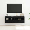 TV vægskab Vægmonteret Sort eg 60 x 30 x 40 cm Konstrueret træ