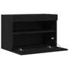 TV vægskab Vægmonteret Sort eg 60 x 30 x 40 cm Konstrueret træ