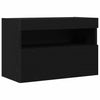 TV vægskab Vægmonteret Sort eg 60 x 30 x 40 cm Konstrueret træ