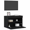 TV vægskab Vægmonteret Sort eg 60 x 30 x 40 cm Konstrueret træ
