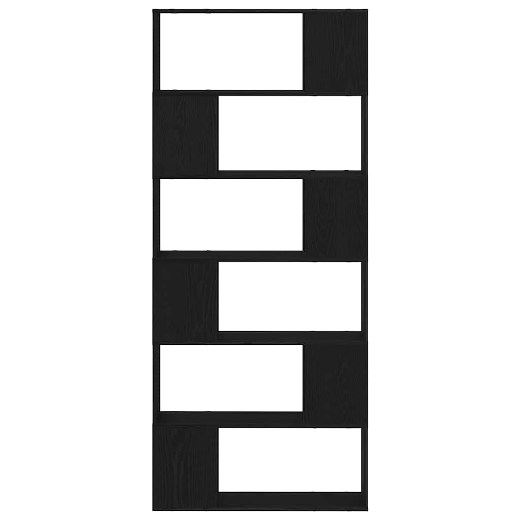 Underholdningscenter Sort 80 x 24 x 186 cm Konstrueret træ