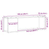 Underholdningscenter Sort 100 x 24 x 32 cm Konstrueret træ