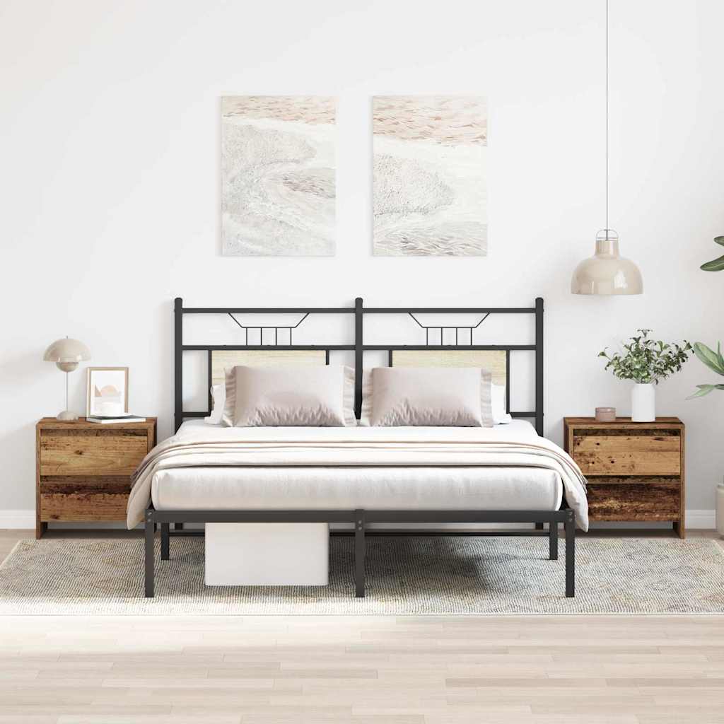 Natskab 2 pcs Gammelt træ 45 x 34 x 44.5 cm Konstrueret træ
