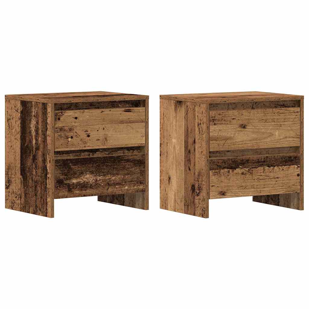 Natskab 2 pcs Gammelt træ 45 x 34 x 44.5 cm Konstrueret træ