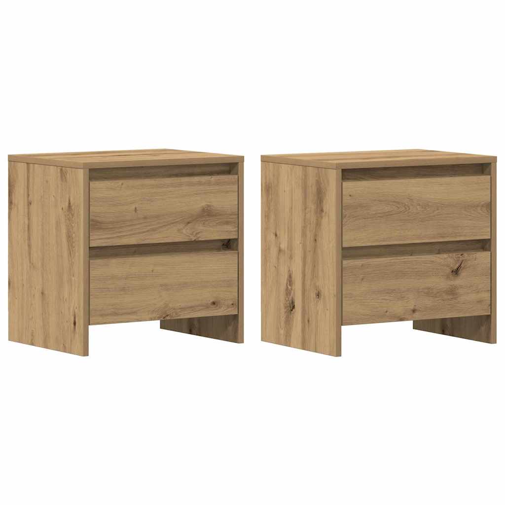 Natskab 2 pcs artisan eg 45 x 34 x 44.5 cm Konstrueret træ