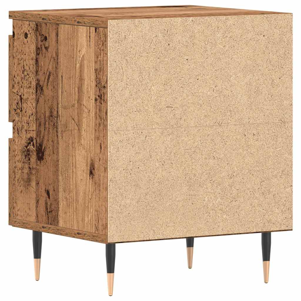 Natskab 2 pcs Gammelt træ 40 x 35 x 50 cm Konstrueret træ