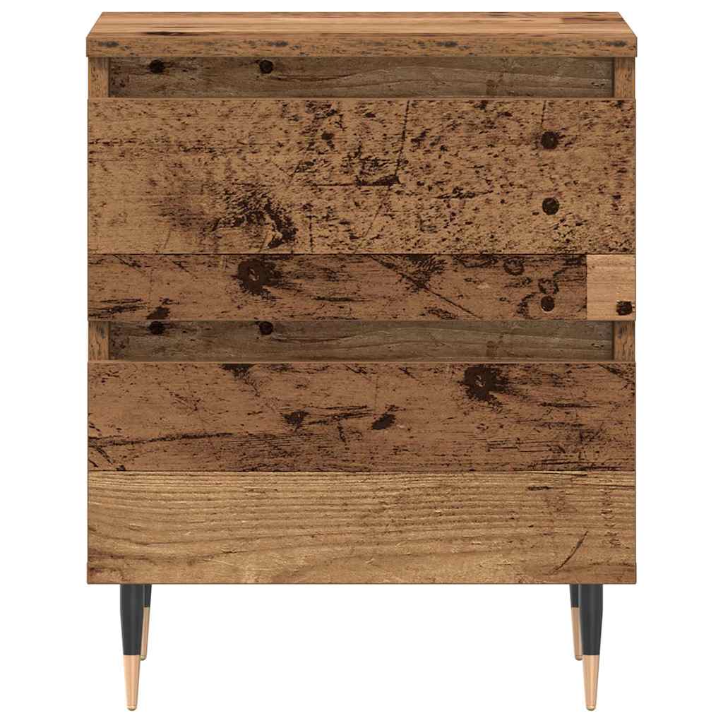 Natskab 2 pcs Gammelt træ 40 x 35 x 50 cm Konstrueret træ