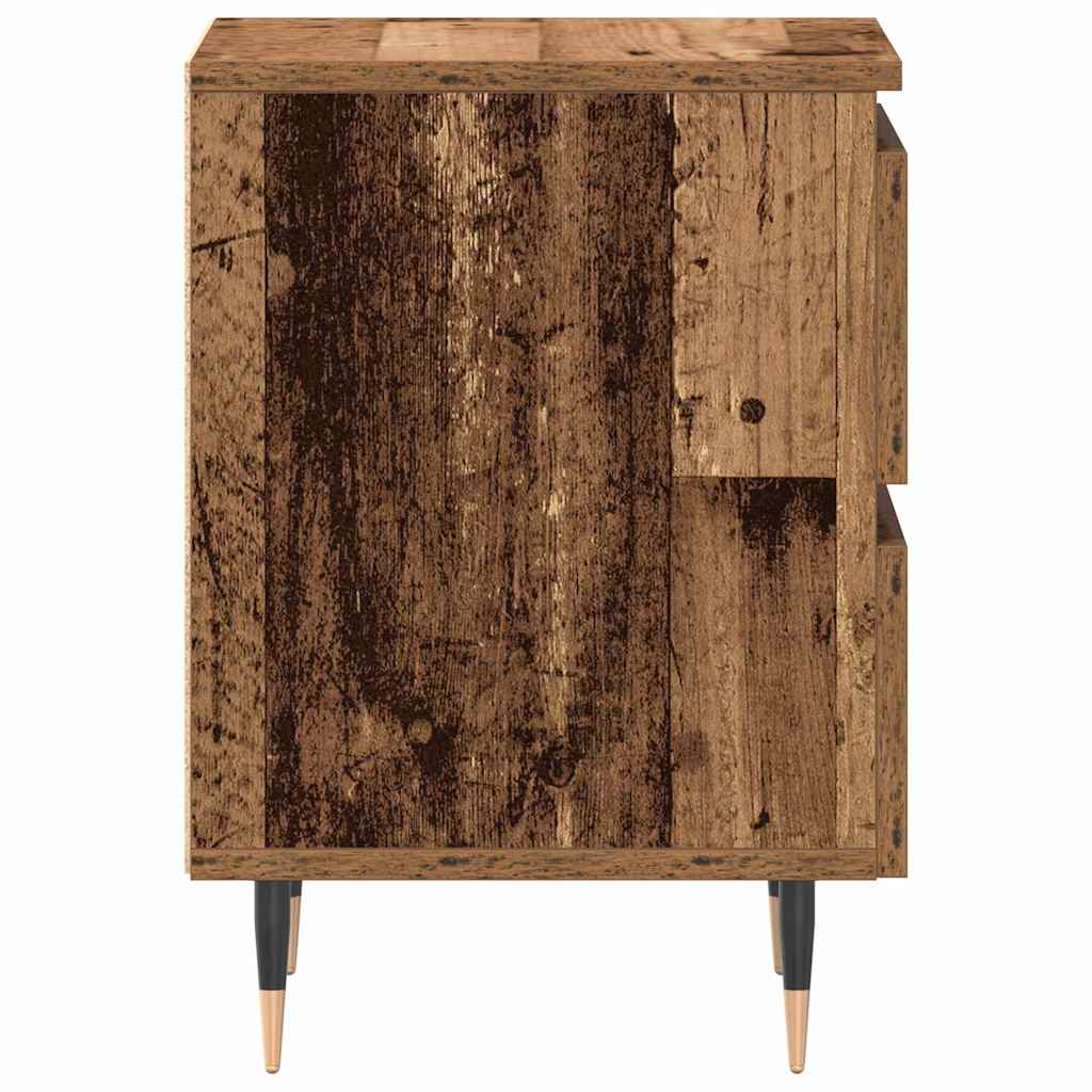 Natskab 2 pcs Gammelt træ 40 x 35 x 50 cm Konstrueret træ