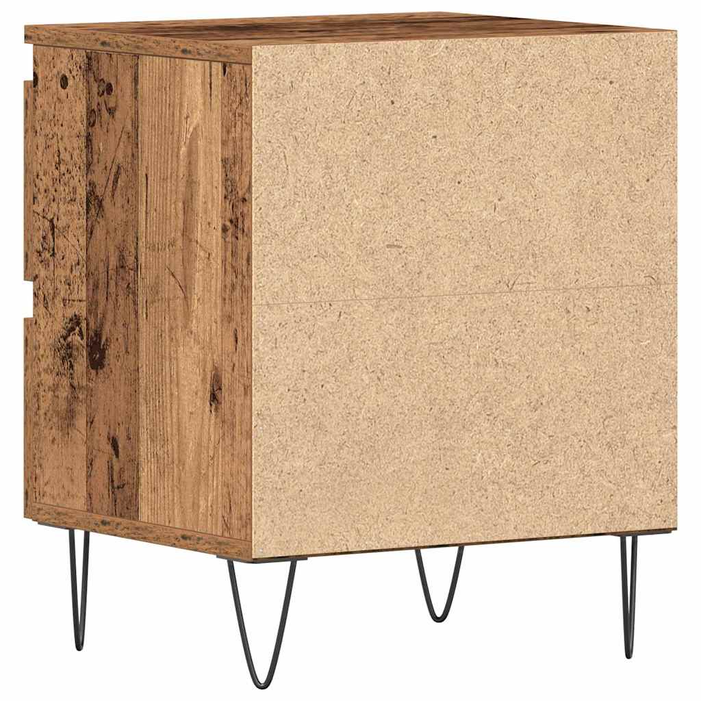 Natskab 2 pcs Gammelt træ 40 x 35 x 50 cm Konstrueret træ