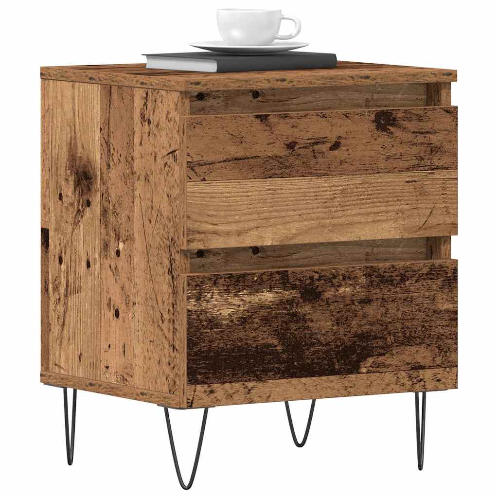 Natskab 2 pcs Gammelt træ 40 x 35 x 50 cm Konstrueret træ