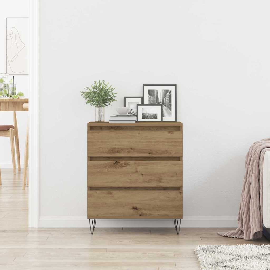 Sideboard med skuffe artisan eg 60 x 35 x 70 cm Konstrueret træ