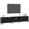 TV-skab med skuffe Sort eg 200 x 25 x 44 cm Konstrueret træ
