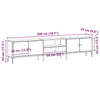 TV-skab med skuffe Sort eg 200 x 25 x 44 cm Konstrueret træ