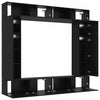 TV-møbelsæt 8 pcs Sort eg 100 x 30 x 30 cm Konstrueret træ
