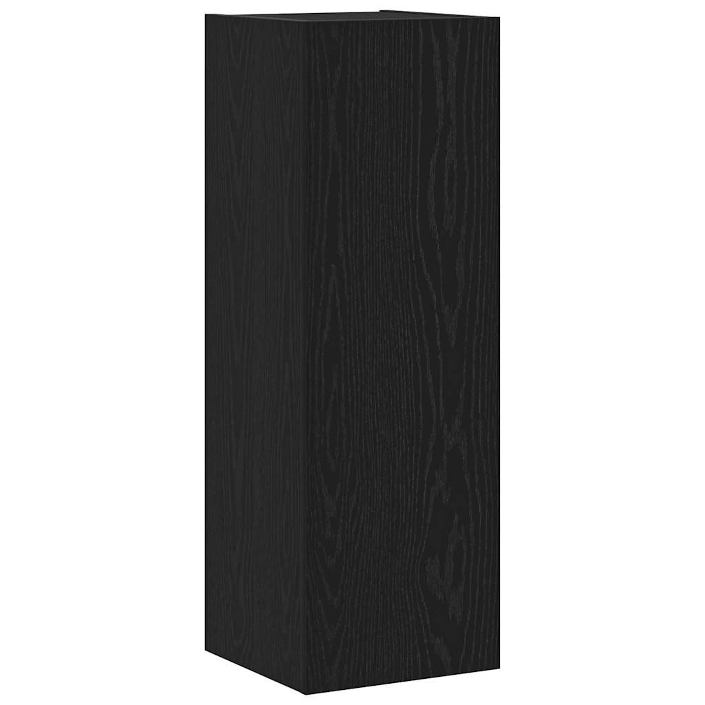 TV-møbelsæt 8 pcs Sort eg 100 x 30 x 30 cm Konstrueret træ