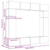 TV-møbelsæt 8 pcs Sort eg 100 x 30 x 30 cm Konstrueret træ