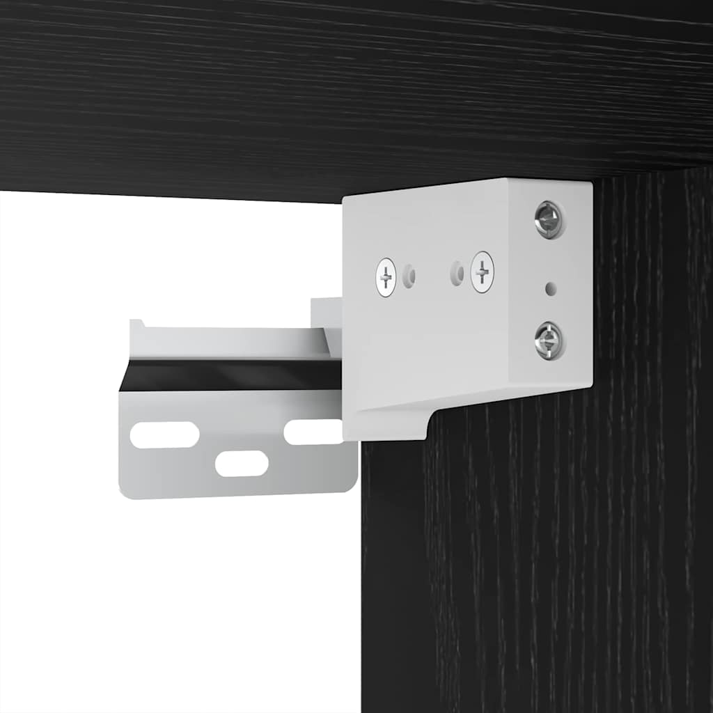 TV-møbelsæt 8 pcs Sort eg 100 x 30 x 30 cm Konstrueret træ