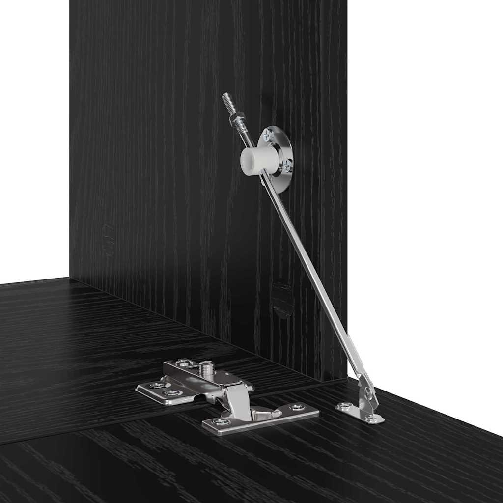 TV-møbelsæt 8 pcs Sort eg 100 x 30 x 30 cm Konstrueret træ