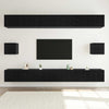 TV-møbelsæt 8 pcs Sort eg 100 x 30 x 30 cm Konstrueret træ