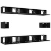 TV-møbelsæt 8 pcs Sort eg 100 x 30 x 30 cm Konstrueret træ
