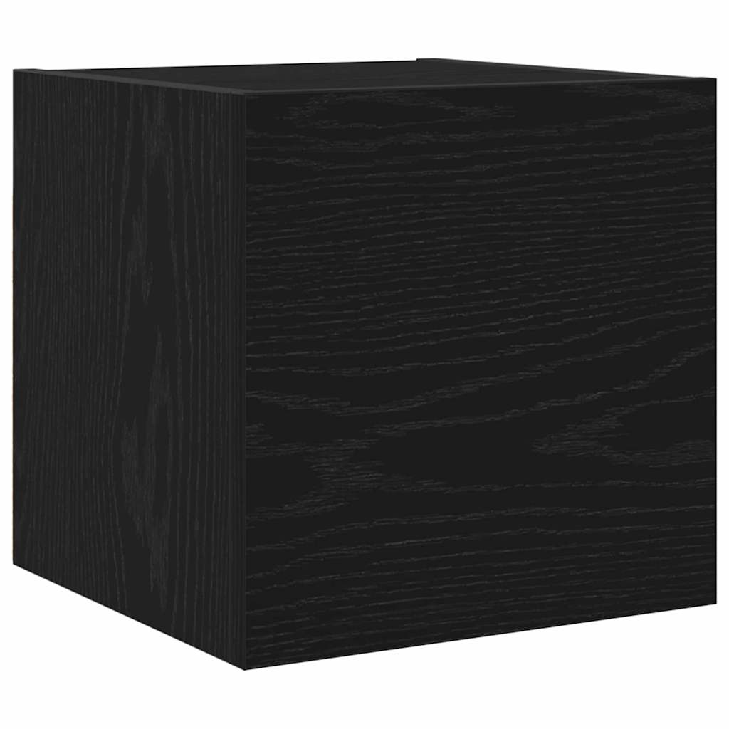 TV-møbelsæt 8 pcs Sort eg 100 x 30 x 30 cm Konstrueret træ