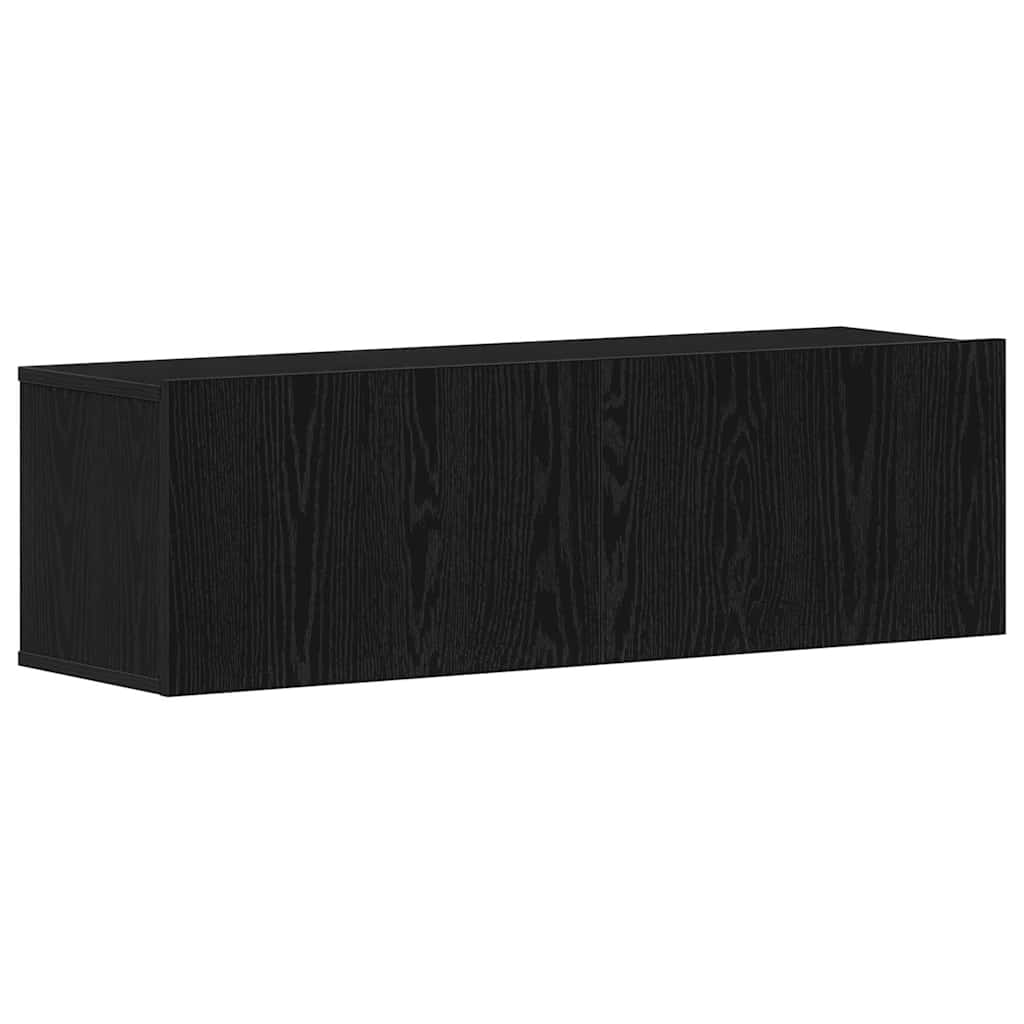 TV-møbelsæt 8 pcs Sort eg 100 x 30 x 30 cm Konstrueret træ