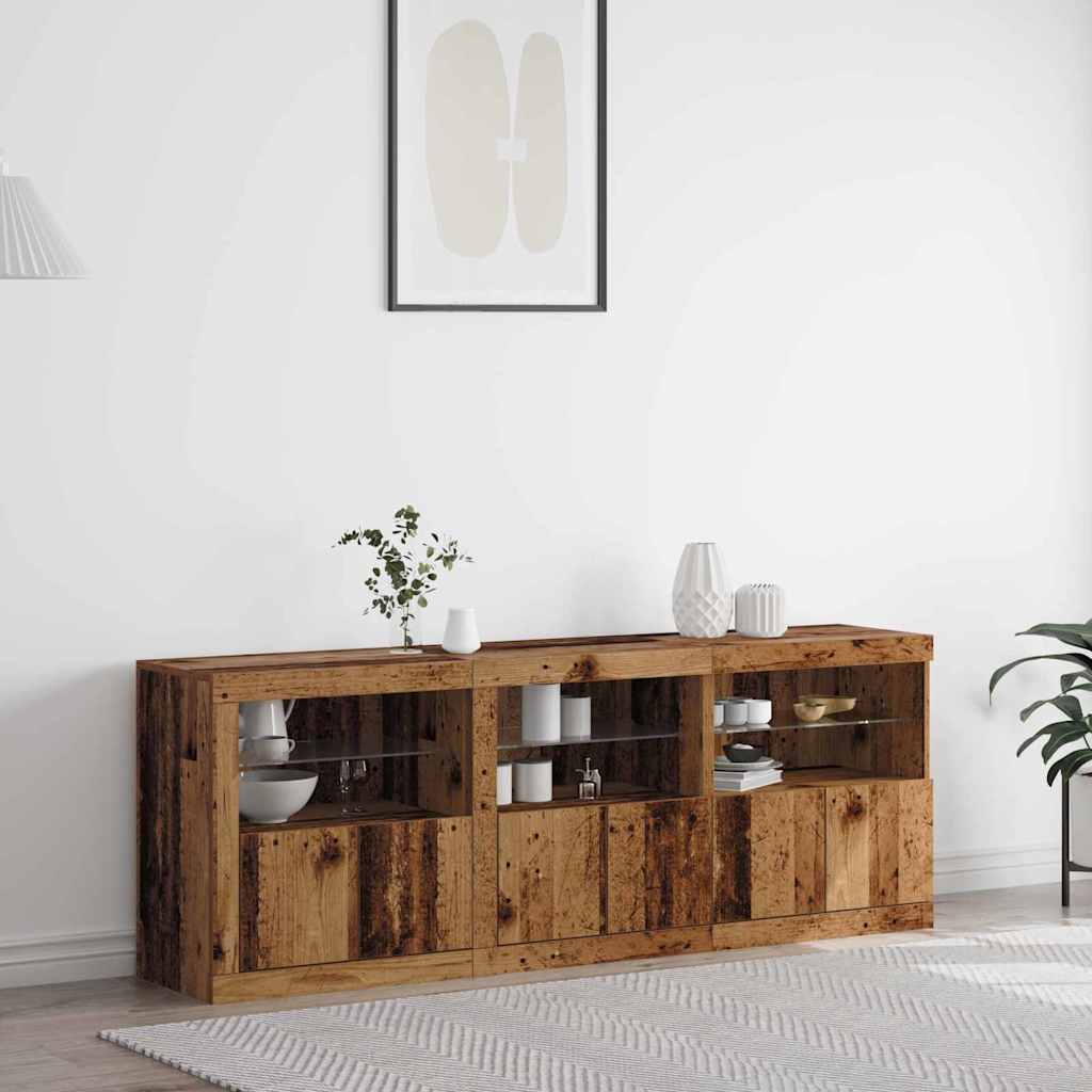 Sideboard Gammelt træ 181,5 x 37 x 67 cm Konstrueret træ