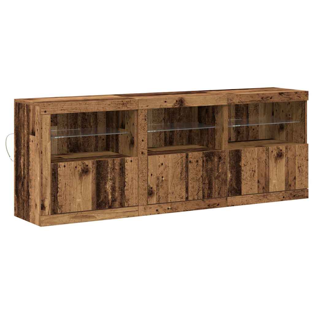 Sideboard Gammelt træ 181,5 x 37 x 67 cm Konstrueret træ