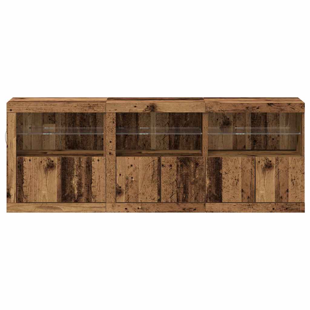 Sideboard Gammelt træ 181,5 x 37 x 67 cm Konstrueret træ
