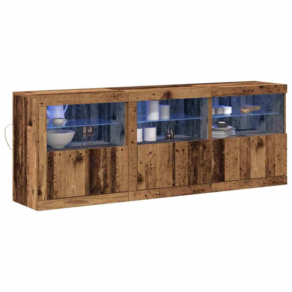 Sideboard Gammelt træ 181,5 x 37 x 67 cm Konstrueret træ