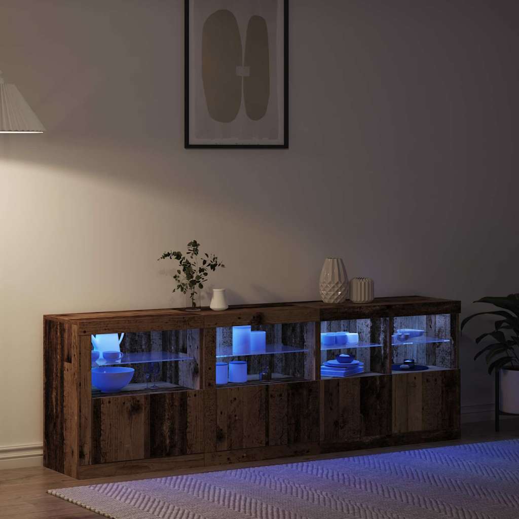 Sideboard Gammelt træ 202 x 37 x 67 cm Konstrueret træ