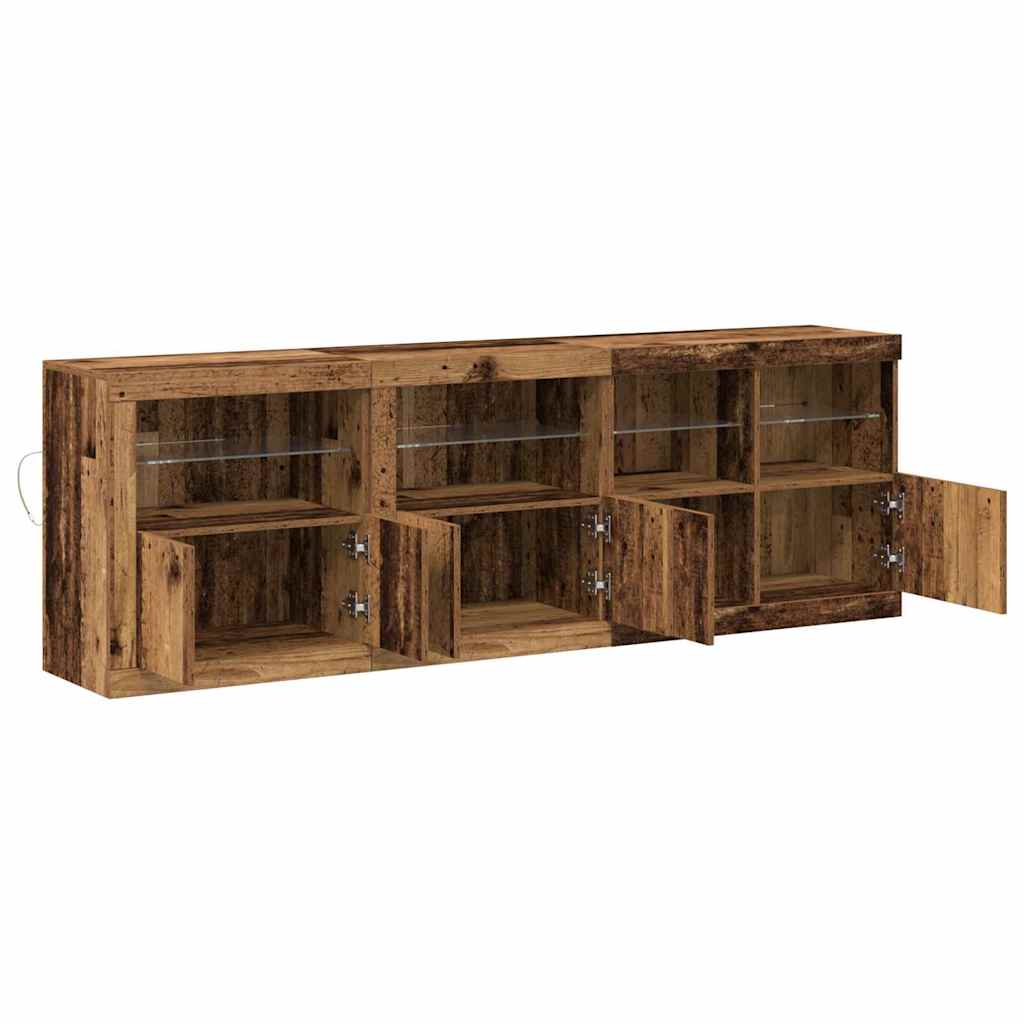 Sideboard Gammelt træ 202 x 37 x 67 cm Konstrueret træ