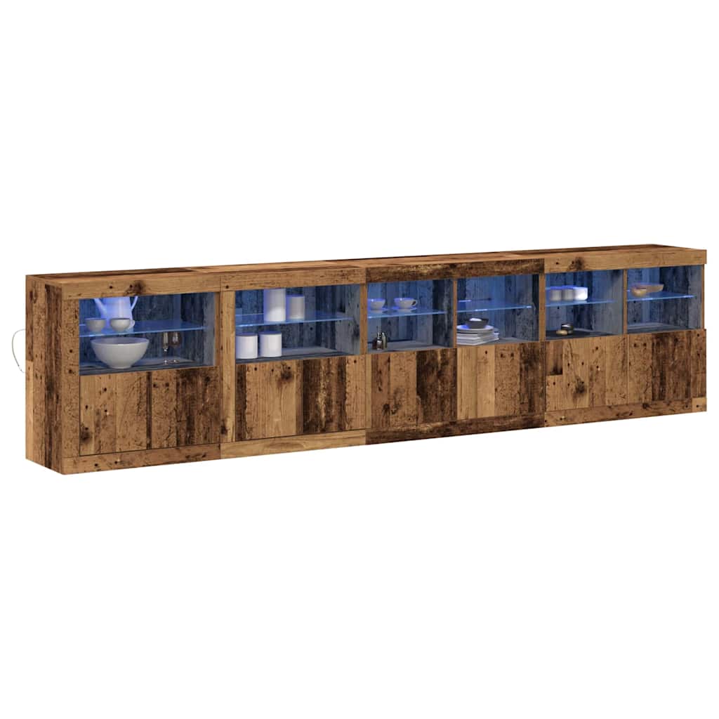 Sideboard Gammelt træ 283 x 37 x 67 cm Konstrueret træ