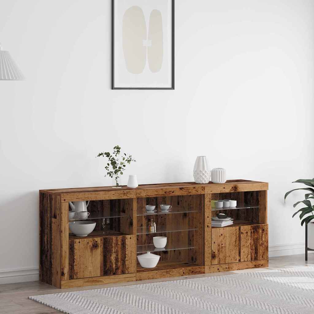 Sideboard Gammelt træ 181,5 x 37 x 67 cm Konstrueret træ