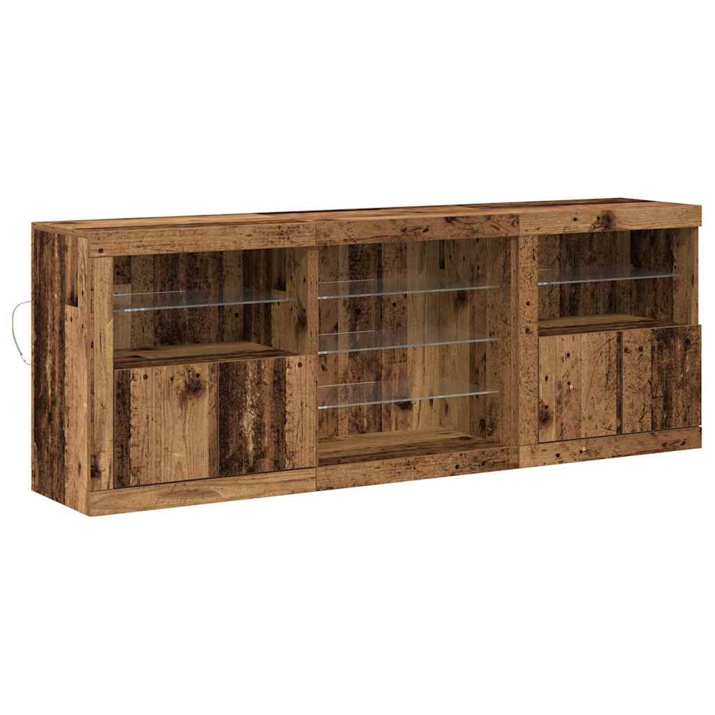 Sideboard Gammelt træ 181,5 x 37 x 67 cm Konstrueret træ