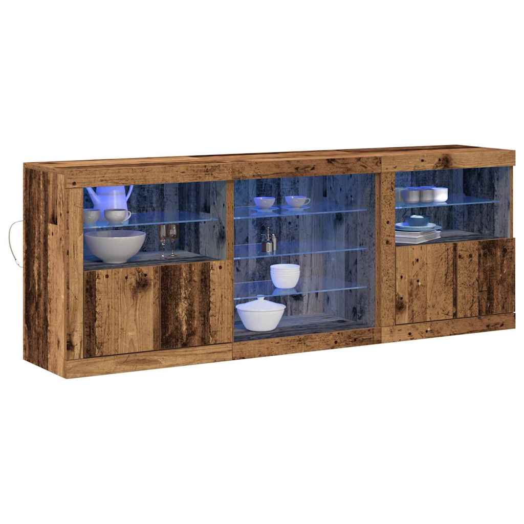 Sideboard Gammelt træ 181,5 x 37 x 67 cm Konstrueret træ