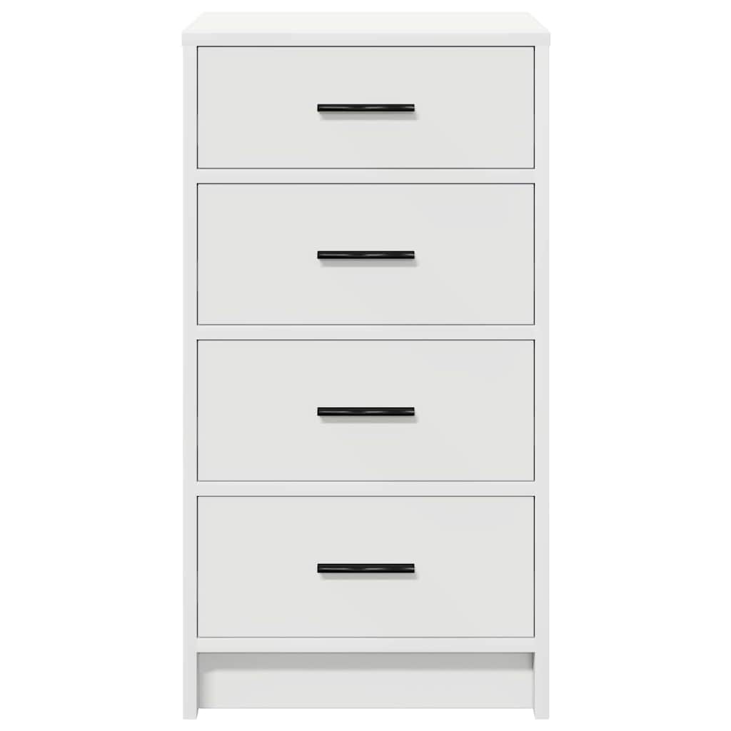 Sideboard med skuffe Hvid 40 x 41 x 75 cm Konstrueret træ