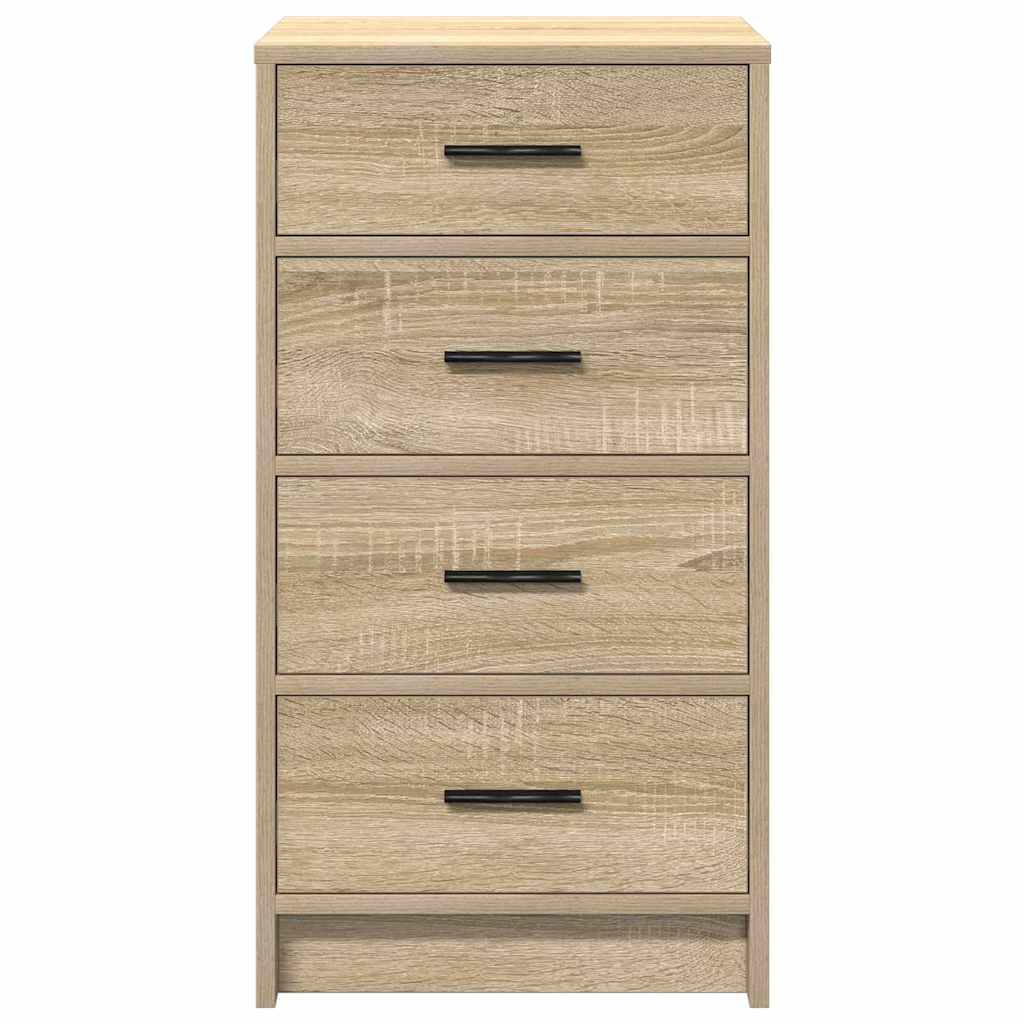 Sideboard med skuffe Sonoma-eg 40 x 41 x 75 cm Konstrueret træ