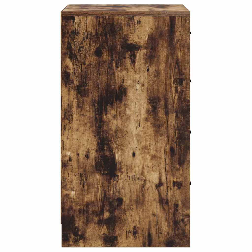 Sideboard med skuffe Røget eg 40 x 41 x 75 cm Konstrueret træ