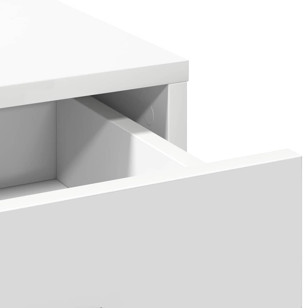 Sideboard med skuffe Hvid 40 x 40.5 x 75 cm Konstrueret træ