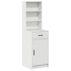 Highboard med skuffe Hvid 40 x 40,5 x 135 cm Konstrueret træ